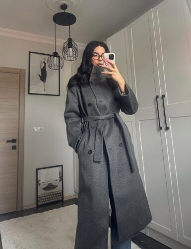 Dik Yaka Kaşe Kaban