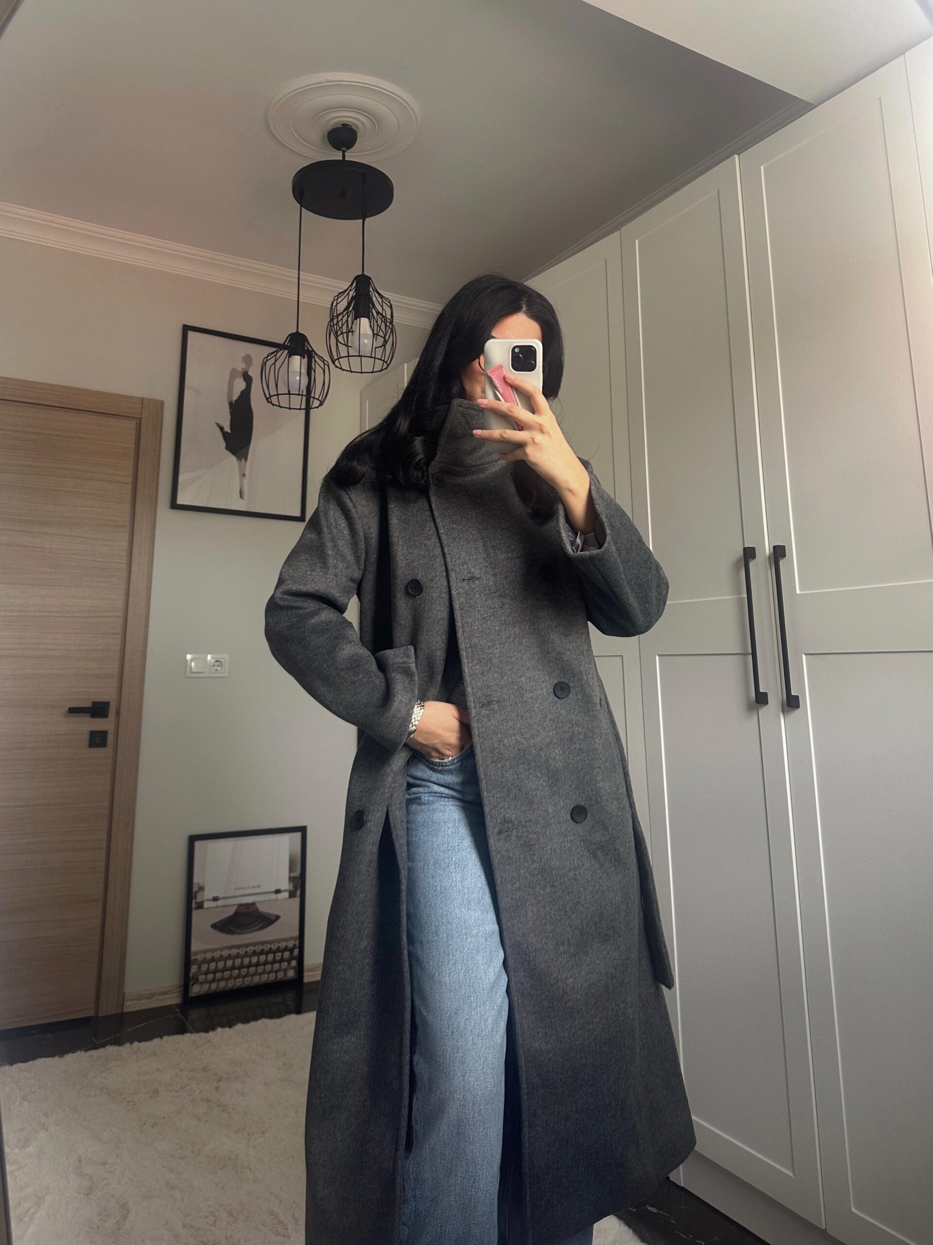Dik Yaka Kaşe Kaban - Görsel 4