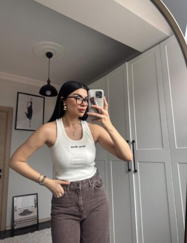 Mıu Mıu Beyaz Crop